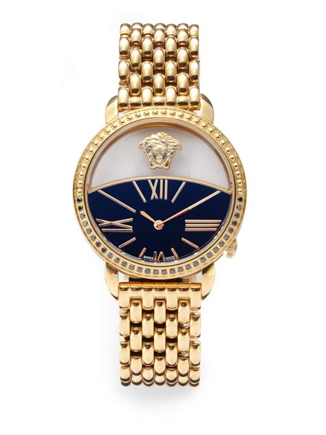 versace diamond watches|men's gold Versace watch.